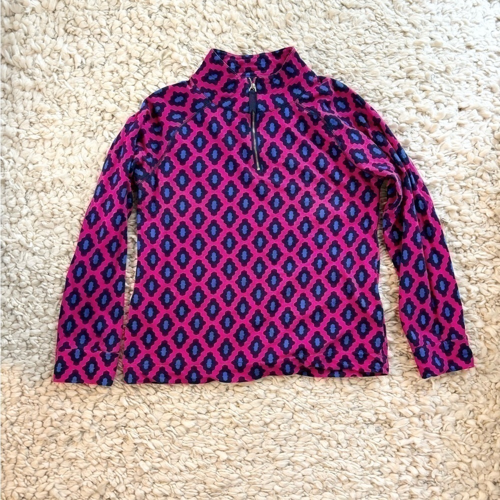 Mudpie half zip geometric pull over L